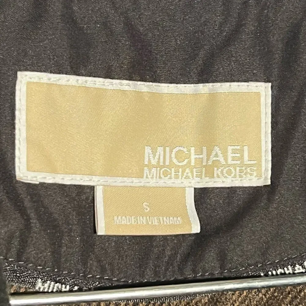 Michael Kors Down Waterfowl Puffer Jacket Brown Winter‎ Snow Coat Womens S